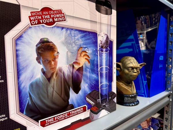 A collection of “Star Wars” memorabilia is displayed at Rancho Obi-Wan, a nonprofit museum in Petaluma, Calif., on Thursday, May 1, 2025. (AP Photo/Haven Daley)