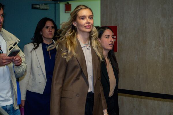Harvey Weinstein accuser Kaja Sokola begins testimony in his sexual misconduct trial in New York, Thursday, May 8, 2025. (Steven Hirsch/New York Post via AP, Pool)