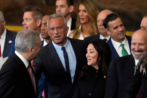 Robert F. Kennedy Jr., attends the 60th Presidential Inauguration in the Rotunda of the U.S. Capitol in Washington, Monday, Jan. 20, 2025. (AP Photo/Julia Demaree Nikhinson, Pool)