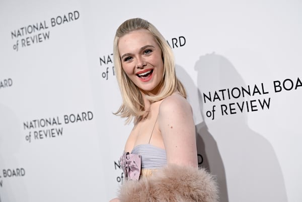 Elle Fanning attends the National Board of Review Awards gala at Cipriani 42nd Street on Tuesday, Jan. 7, 2025, in New York. (Photo by Evan Agostini/Invision/AP)