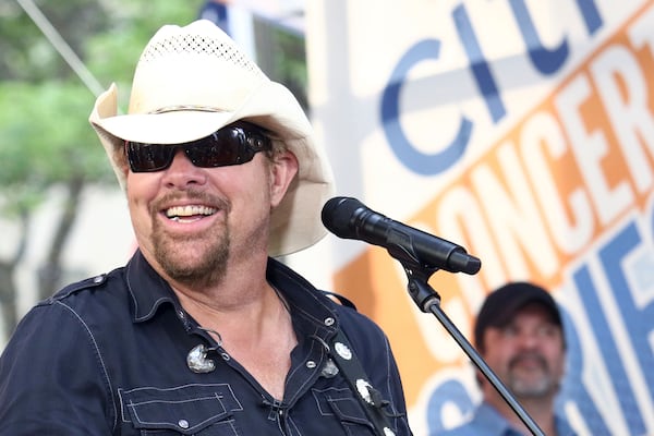 FILE - Country music recording artist Toby Keith performs on NBC's Today show at Rockefeller Plaza on July 5, 2019, in New York. (Photo by Greg Allen/Invision/AP, File)