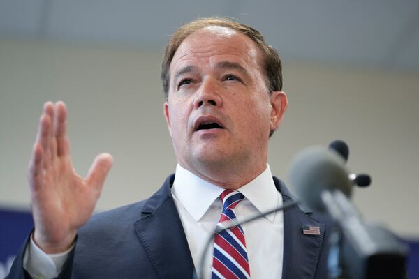 FILE - Suffolk County District Attorney Ray Tierney speaks to reporters during a news conference in Riverhead, N.Y., Thursday, June 6, 2024. Rex Heuermann, the New York architect accused of killing four women and leaving their bodies near Long Island's Gilgo Beach, has been accused in the deaths of two more women. (AP Photo/Seth Wenig, File)