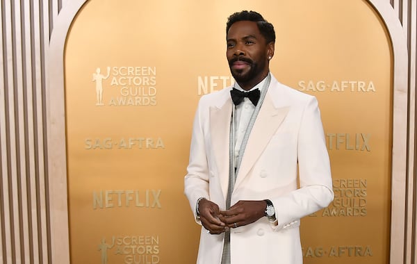 Colman Domingo arrives at the 31st annual Screen Actors Guild Awards on Sunday, Feb. 23, 2025, at the Shrine Auditorium in Los Angeles. (Photo by Richard Shotwell/Invision/AP)