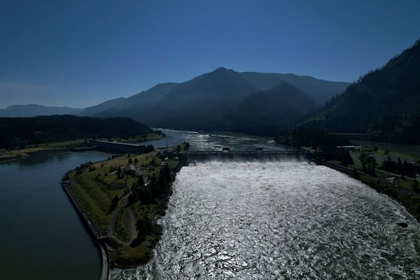 FILE - The Columbia River is seen near Cascade Locks, Ore., on Tuesday, June 21, 2022, near where a diver discovered a car that is believed to belong to a family that's been missing since 1958."(AP Photo/Jessie Wardarski, File)