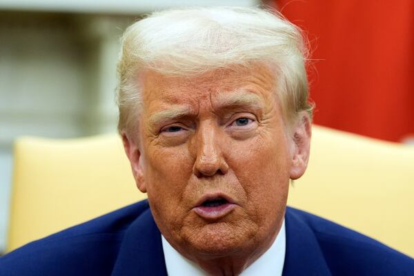 President Donald Trump speaks as he meets with India's Prime Minister Narendra Modi in the Oval Office of the White House, Thursday, Feb. 13, 2025, in Washington. (Photo/Alex Brandon)