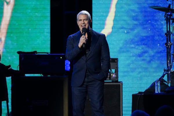 FILE - Host Andy Cohen speaks during the MusiCares Person of the Year gala honoring The Grateful Dead in Los Angeles, Jan. 31, 2025. (AP Photo/Chris Pizzello, File)