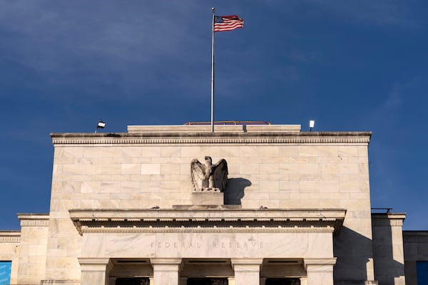 FILE - The Marriner S. Eccles Federal Reserve Board Building is seen in Washington, Nov. 18, 2024. (AP Photo/Jose Luis Magana, File)