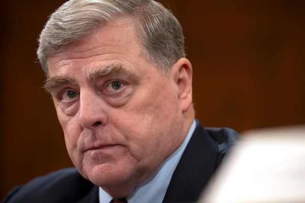 FILE - Retired Gen. Mark Milley, the former chairman of the Joint Chiefs of Staff, appears before the House Foreign Affairs Committee about the U.S. withdrawal from Afghanistan on Capitol Hill, Tuesday, March 19, 2024, in Washington. (AP Photo/Mark Schiefelbein, File)