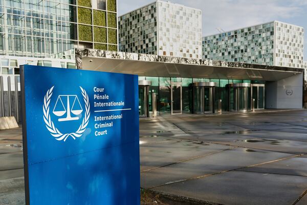FILE - A general view of the exterior of the International Criminal Court in The Hague, Netherlands, March 12, 2025. (AP Photo/Omar Havana, File)