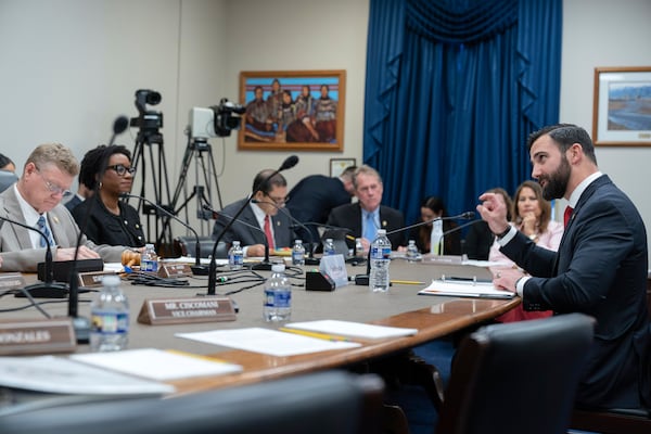 Cam Hamilton acting administrator of the Federal Emergency Management Agency testifies before the House Committee on Appropriations dubcommittee on Homeland Security oversight hearing of FEMA on Capitol Hill in Washington, Wednesday, May 7, 2025. (AP Photo/Jose Luis Magana)