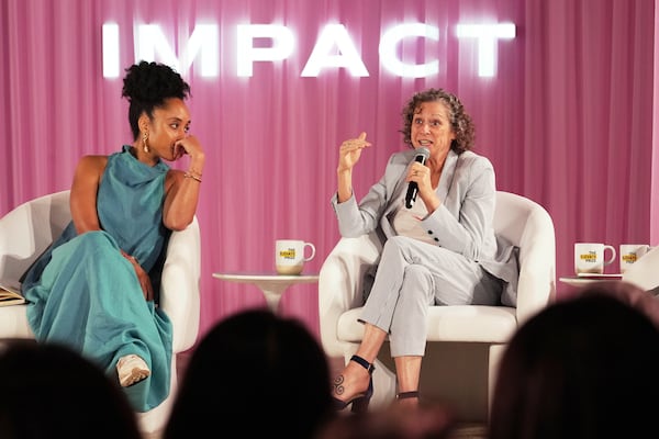 Abigail Disney speaks during The Elevate Prize Foundation's Make Good Famous Summit, Tuesday, May 13, 2025, in Miami Beach, Fla. (AP Photo/Marta Lavandier)