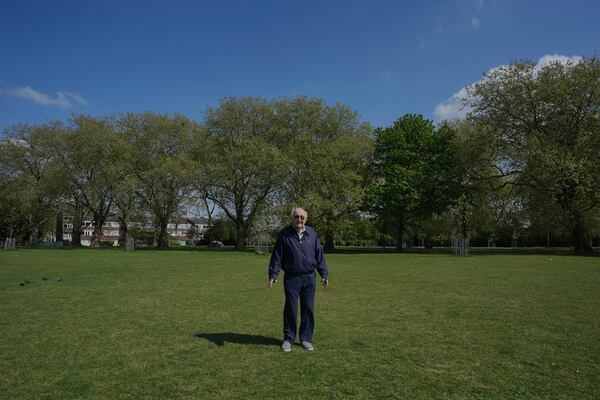 A general view of Victoria Park, in London, Thursday, April 24, 2025. (AP Photo/Kin Cheung)