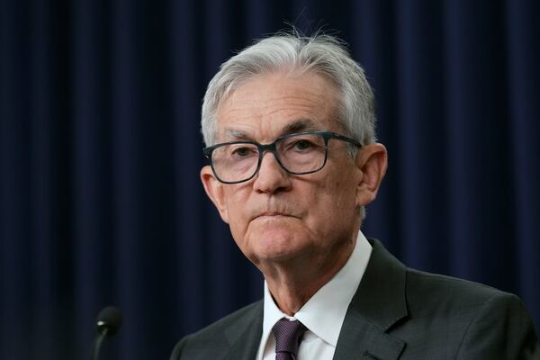 Federal Reserve Chairman Jerome Powell during a news conference after the Federal Open Market Committee meeting, Wednesday, Jan. 29, 2025, at the Federal Reserve in Washington. (AP Photo/Jacquelyn Martin)