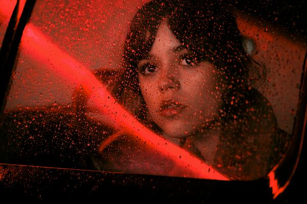 This image released by Lionsgate shows Jenna Ortega in a scene from "Hurry Up Tomorrow." (Andrew Cooper/Lionsgate via AP)