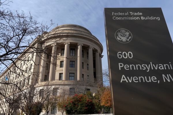 FILE - The Federal Trade Commission building is seen in Washington on Dec. 8, 2024. (AP Photo/Jose Luis Magana, File)