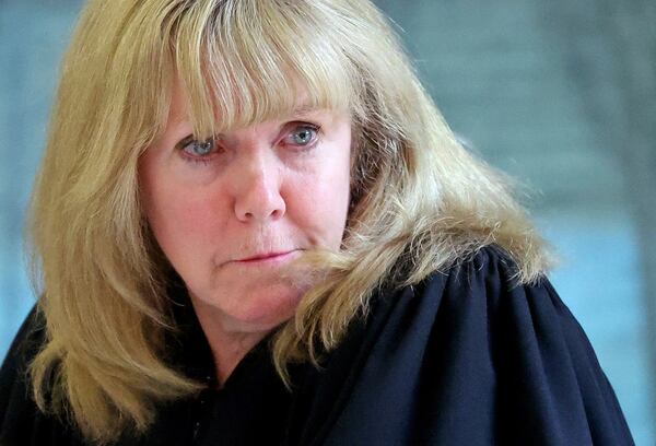 Superior Court Judge Beverly Cannone during the Karen Read murder trial at Norfolk Superior Court, Tuesday, May 27, 2025, in Dedham, Mass. (Matt Stone/The Boston Herald via AP, Pool)