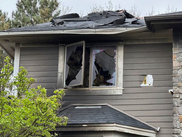 The home of Jill Sobule showed heavy damage on Friday, May 2, 2025, in Woodbury, Minn., a day after a fire engulfed the house, killing the 66-year-old singer-songwriter. (AP Photo/Amy Forliti)