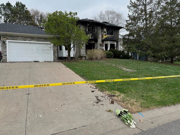 The home of Jill Sobule showed heavy damage on Friday, May 2, 2025, in Woodbury, Minn., a day after a fire engulfed the house, killing the 66-year-old singer-songwriter. (AP Photo/Amy Forliti)