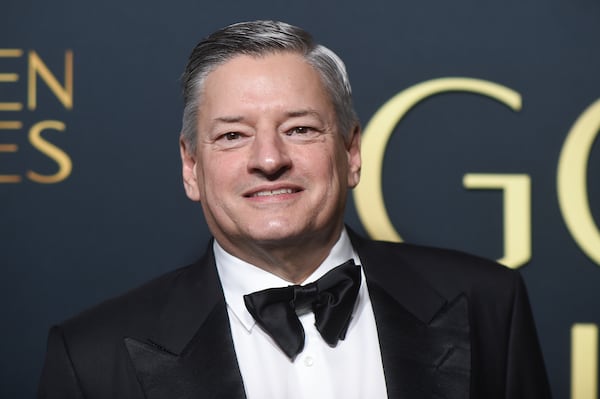 Ted Sarandos arrives at Golden Gala: An Evening of Excellence on Friday, Jan. 3, 2025, at the Beverly Hilton in Beverly Hills, Calif. (Photo by Richard Shotwell/Invision/AP)