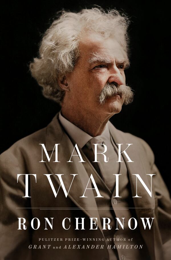 This cover image released by Penguin Press shows "Mark Twain" by Ron Chernow. (Penguin Press via AP)