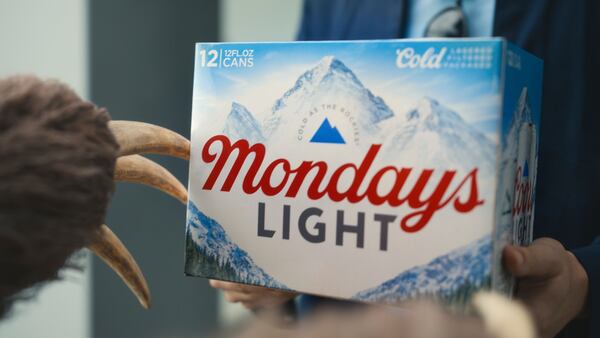 This image provided by Coors Light shows the Coors Light 2025 Super Bowl NFL football spot. (Coors Light via AP)