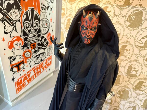 A collection of “Star Wars” memorabilia is displayed at Rancho Obi-Wan, a nonprofit museum in Petaluma, Calif., on Thursday, May 1, 2025. (AP Photo/Haven Daley)