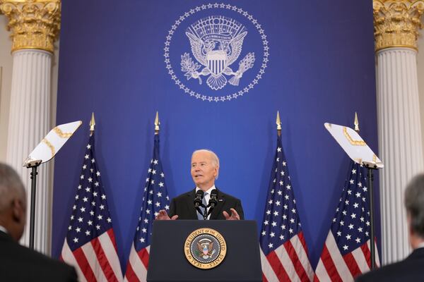 President Joe Biden speaks about foreign policy during a speech at the State Department in Washington, Monday, Jan. 13, 2025. (AP Photo/Susan Walsh)