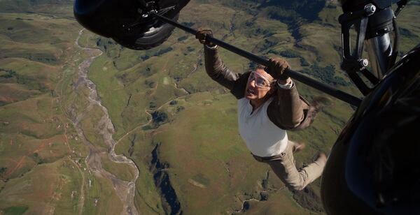 This image shows Tom Cruise in a still from the film "Mission: Impossible - The Final Reckoning." (Paramount Pictures via AP)