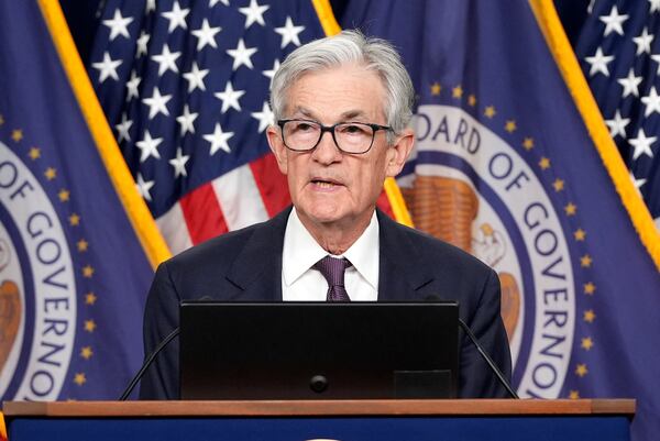 Federal Reserve Board Chairman Jerome Powell speaks during a news conference at the Federal Reserve, Wednesday, Dec. 18, 2024, in Washington. (AP Photo/Jacquelyn Martin)