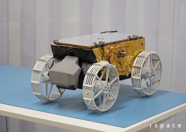 This photo provided by ispace in January 2024 shows the company's Micro Rover. (ispace via AP)