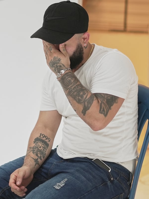 Jhoan Bastidas gives an interview at his father's house in Maracaibo, Venezuela, Wednesday, March 5, 2025, after being deported from Guantanamo Bay Naval Base. (AP Photo/Juan Arraez)