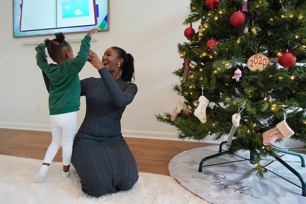 Michigan Supreme Court Justice Kyra Harris Bolden at home, Monday, Dec. 2, 2024, in Farmington, Mich. Justice Bolden is the first Black woman to be elected to the Michigan Supreme Court. (AP Photo/Carlos Osorio)