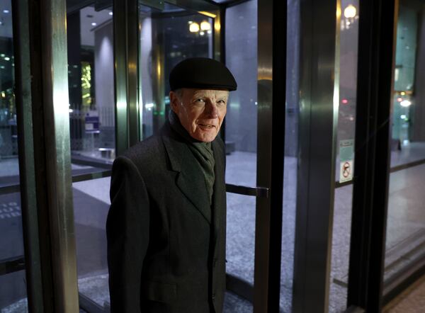 Former Illinois House Speaker Michael Madigan leaves the Dirksen U.S. Courthouse in Chicago, during his ongoing corruption trial on Tuesday, Jan. 7, 2025. (Chris Sweda/Chicago Tribune via AP)