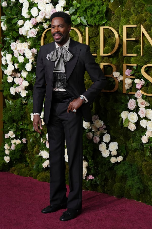 Colman Domingo arrives at the 82nd Golden Globes on Sunday, Jan. 5, 2025, at the Beverly Hilton in Beverly Hills, Calif. (Photo by Jordan Strauss/Invision/AP)