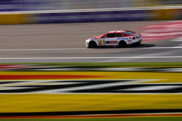 Josh Berry drives during a NASCAR Cup Series auto race Sunday, March 16, 2025, in Las Vegas. (AP Photo/John Locher)