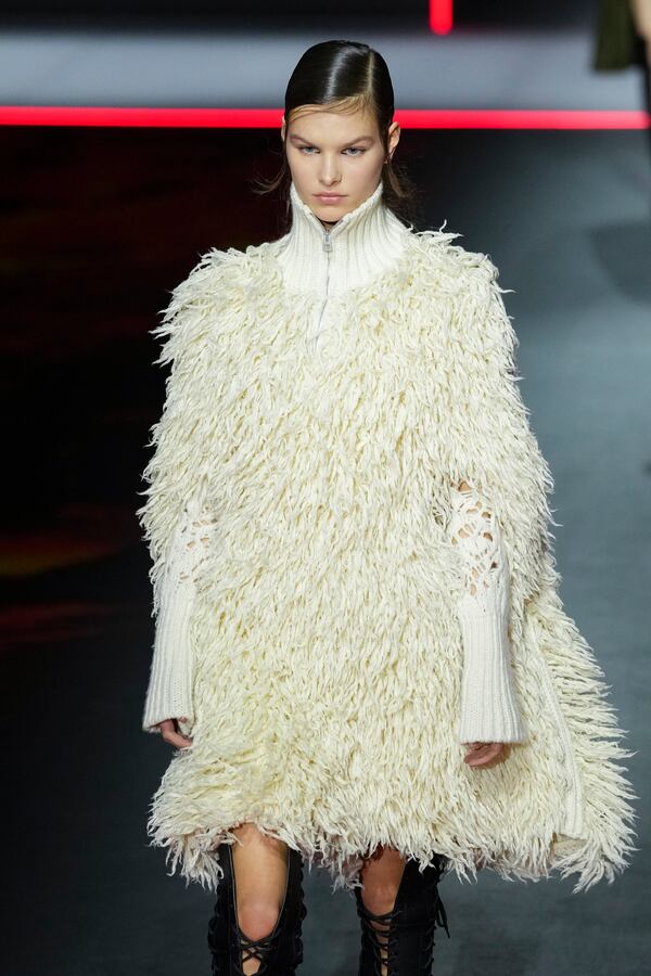 A model wears a creation as part of the Dior Fall/Winter 2025-2026 Womenswear collection presented Tuesday, March 4, 2025. in Paris. (Photo by Scott A Garfitt/Invision/AP)