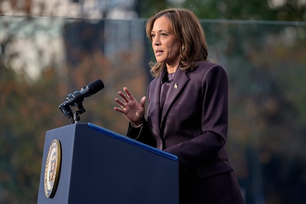 FILE - Vice President Kamala Harris delivers a concession speech for the 2024 presidential election on the campus of Howard University in Washington, Nov. 6, 2024. (AP Photo/Pablo Martinez Monsivais, File)