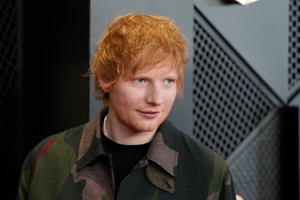 FILE - Ed Sheeran arrives at the 66th annual Grammy Awards on Sunday, Feb. 4, 2024, in Los Angeles. (Photo by Jordan Strauss/Invision/AP, File)