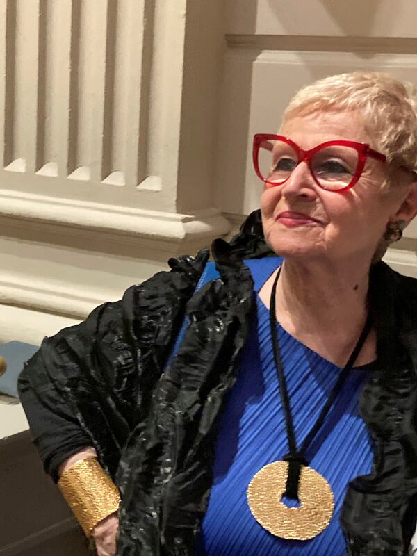 Marina Mahler, granddaughter of composer Gustav Mahler, at the Concertgebouw in Amsterdam on May 9, 2025, following the opening of the third Mahler Festival. (AP Photo/Ron Blum)