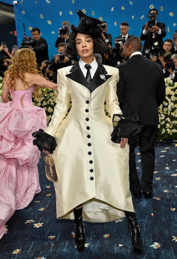 Tessa Thompson attends The Metropolitan Museum of Art's Costume Institute benefit gala celebrating the opening of the "Superfine: Tailoring Black Style" exhibition on Monday, May 5, 2025, in New York. (Photo by Evan Agostini/Invision/AP)