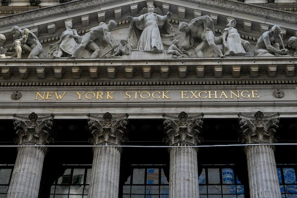 A view of the New York Stock Exchange, Monday, Jan. 27, 2025, in New York. (AP Photo/Julia Demaree Nikhinson)