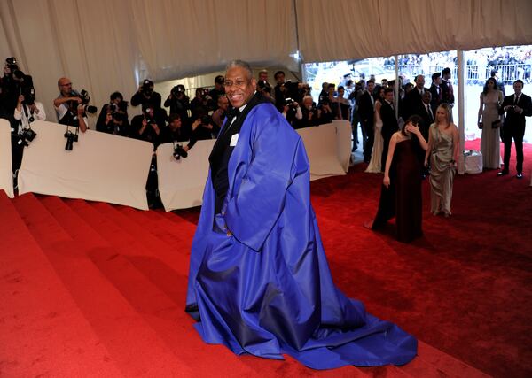 FILE - Andre Leon Talley arrives at the Metropolitan Museum of Art Costume Institute gala benefit, celebrating the 'Alexander McQueen: Savage Beauty' exhibition, Monday, May 2, 2011 in New York. (AP Photo/Evan Agostini, File)