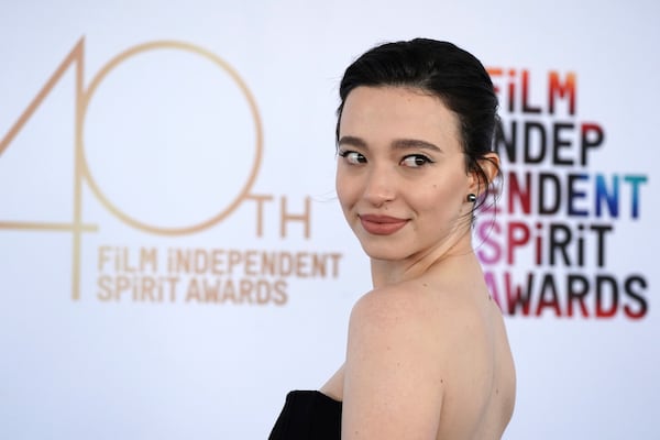 Mikey Madison arrives at the Film Independent Spirit Awards on Saturday, Feb. 22, 2025, in Santa Monica, Calif. (Photo by Jordan Strauss/Invision/AP)