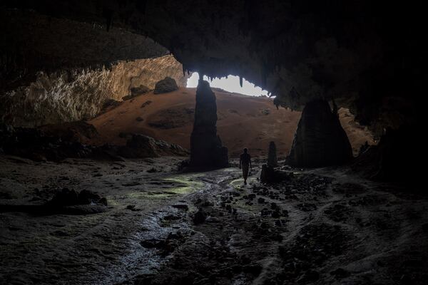 A network of caves stretches for kilometers on the Yemeni island of Socotra, on Sept. 22, 2024. (AP Photo/Annika Hammerschlag)