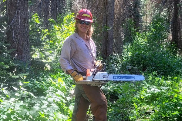 Luke Tobin works as a forestry technician in the Nez Perce National Forest in Idaho in 2022. Tobin was among the thousands of federal workers, including from the U.S. Forest Service, laid off under President Donald Trump's second administration. (Luke Tobin via AP)