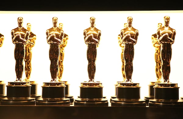 FILE - Oscar statuettes appear backstage at the Oscars in Los Angeles on Feb. 26, 2017. (Photo by Matt Sayles/Invision/AP, File)