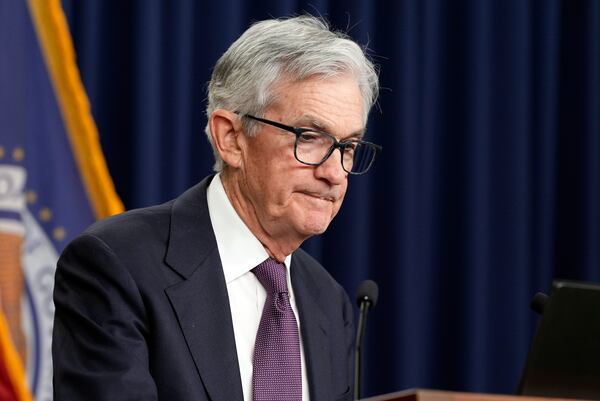 Federal Reserve Board Chairman Jerome Powell speaks during a news conference at the Federal Reserve, Wednesday, Dec. 18, 2024, in Washington. (AP Photo/Jacquelyn Martin)