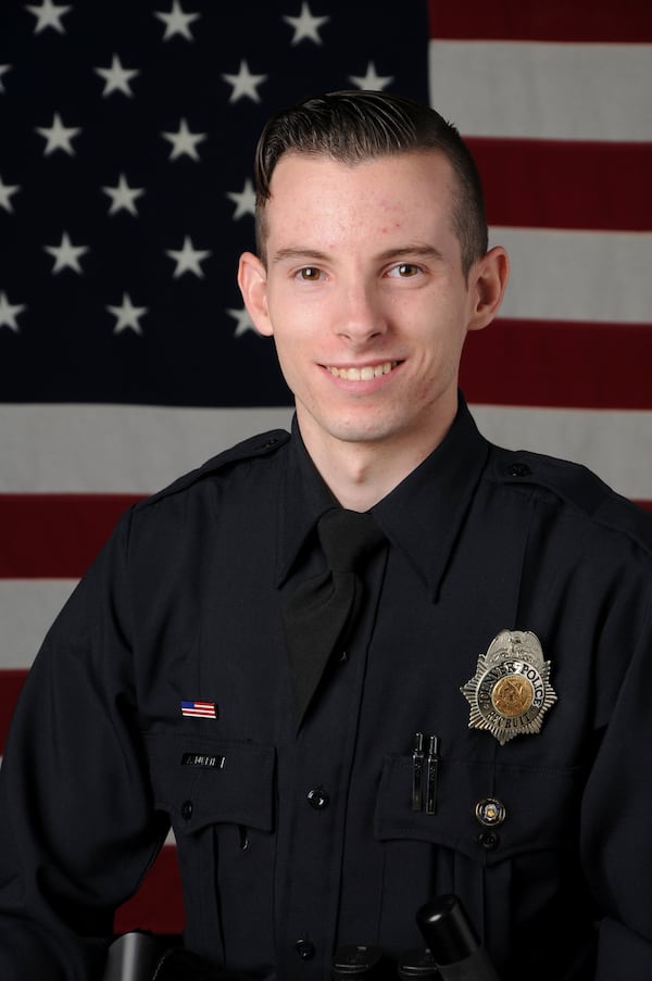 This undated photo provided by the Denver Police Department shows Andrew Duarte who served as a Denver police officer from 2017 to 2022. (Denver Police Department via AP)