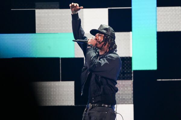 Lil Baby performs during the FireAid benefit concert on Thursday, Jan. 30, 2025, at Intuit Dome in Inglewood, Calif. (Photo by Jordan Strauss/Invision/AP)