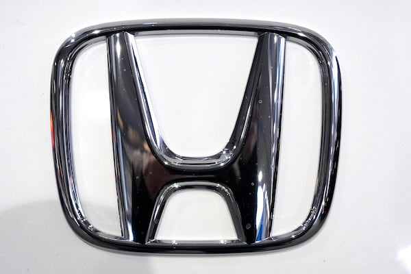 FILE - This is the Honda logo on a Honda automobile on display at the Pittsburgh International Auto Show in Pittsburgh, Feb. 15, 2024. (AP Photo/Gene J. Puskar, File)